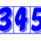 7 1/2 inch Blue & White Adhesive Number {EZ164}