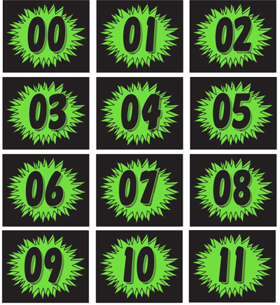 Burst Year Model Sign {EZ193}