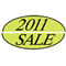Chartreuse & Black Half Oval {EZ194-C}