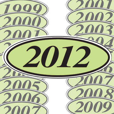 Chartreuse & Black Oval Year Model {EZ198-C}