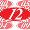 White & Red Two Digit Oval Year Model {EZ225-WR}