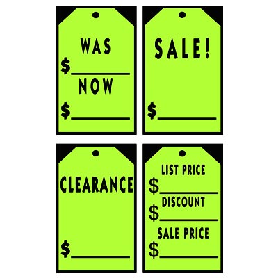 Chartreuse Stick-On Tags {EZ260-CH}