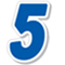 Blue & White Die Cut Numbers {EZ267}