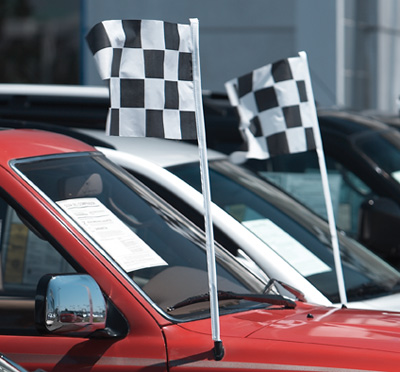 Cloth Checkered Rectangle Antenna Flag {EZ323}