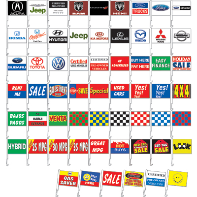 Clip-On Car Flag {EZ418}