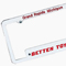 Raised Letter White License Frames {EZ704-W}