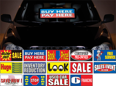 LED Windshield Display Sign Kit with battery {EZ843}