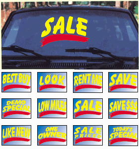Swash Static Cling Windshield Signs {EZ152}