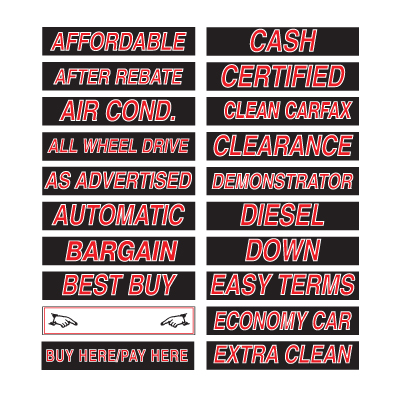 15 inch Red,Black & White Sign {EZ105}