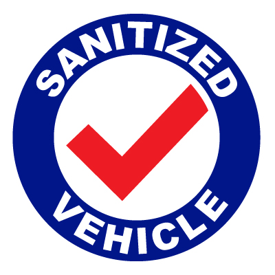 Sanitized Vehicles Circle Decals {EZ117}