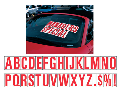 5 1/2 Red & White Alphabet Adhesive Letter