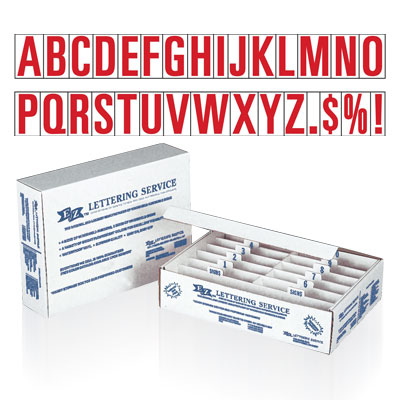 Red & White Alphabet Adhesive Letter Starter Kit