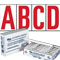 Red & White Alphabet Adhesive Letter Starter Kit