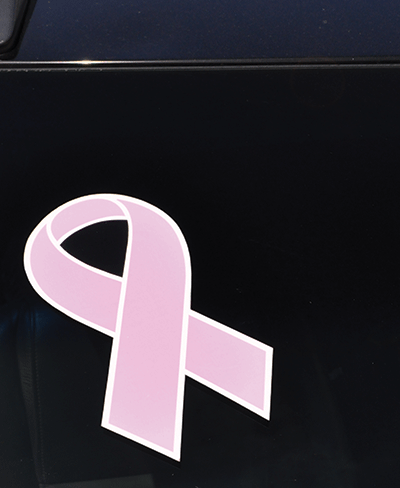 Pink & White Windshield Ribbon {EZ129-PINK}