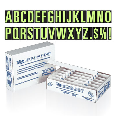 Chartreuse Adhesive Alphabet Letter Starter Kit