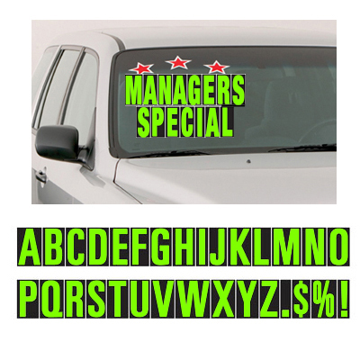 5 1/2 Chartreuse Alphabet Adhesive Letter