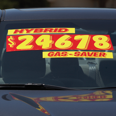 7 1/2 inch Red & Yellow Adhesive Number