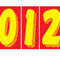 11 1/2 inch Red & Yellow Adhesive Number