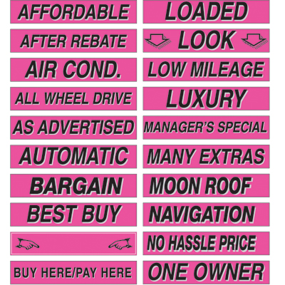 15 inch Hot Pink Adhesive Sign {EZ142}