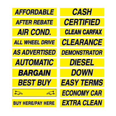 15 inch Yellow & Black Sign {EZ159}