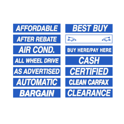 15 inch Blue & White Sign {EZ163}