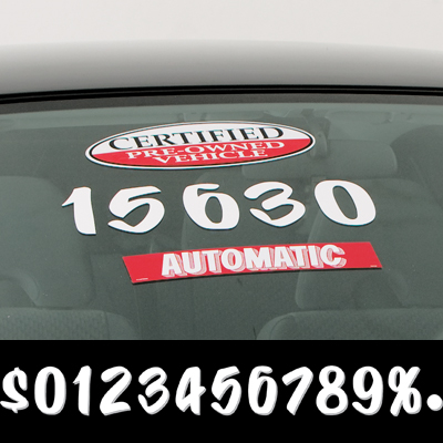 Die Cut White Sign Painter Number