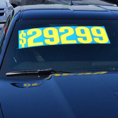 9 1/2 inch Blue & Yellow Adhesive Number