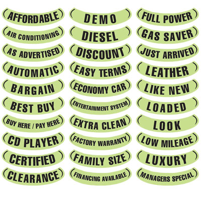 Black & Chartreuse Reverse Arch Slogan {EZ219-C}