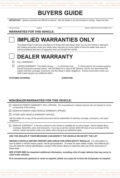 Buyers Guide Forms Implied{EZ230-IMPL}