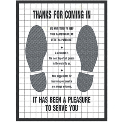 Poly-Coated Paper Floor Mat {EZ252}