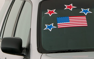 Large Adhesive U.S. Flag  {EZ262}