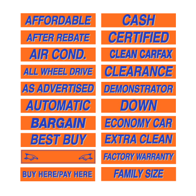 15 inch Orange & Blue Sign {EZ264}