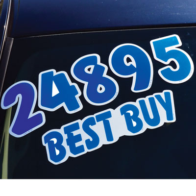 Blue & White Die Cut Numbers {EZ267}