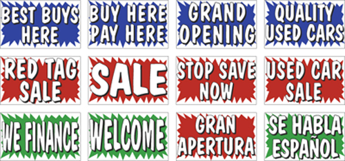 3' x 5' Burst Banners {EZ291}