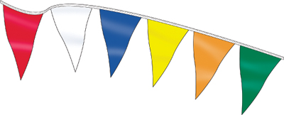 120ft. 12 x 18 Pennants {EZ308}