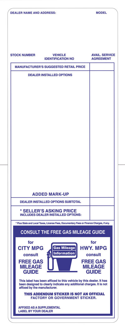 Medium Blue Addendum Stickers {EZ412-BLUE}