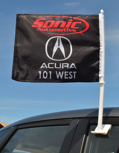 Custom Double Sided Clip-On Car Window Flags {EZ418-CUSTD}