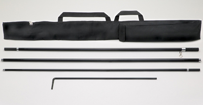 4-Piece Flat Top Flag Pole  with Carry Case (EZ568}
