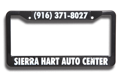 Silk Screened Black License Frames {EZ705-B}
