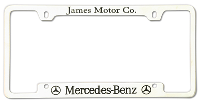 Recessed Metal License Frames Epoxy Filled{EZ715}