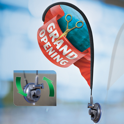 Holiday 3-D Double Sided Mini Teardrop Flag Kit Suction Cup