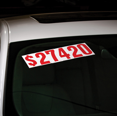 5 1/2 inch Red & White Adhesive Number