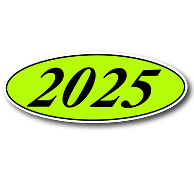 Chartreuse & Black Oval Year Model {EZ198-C}