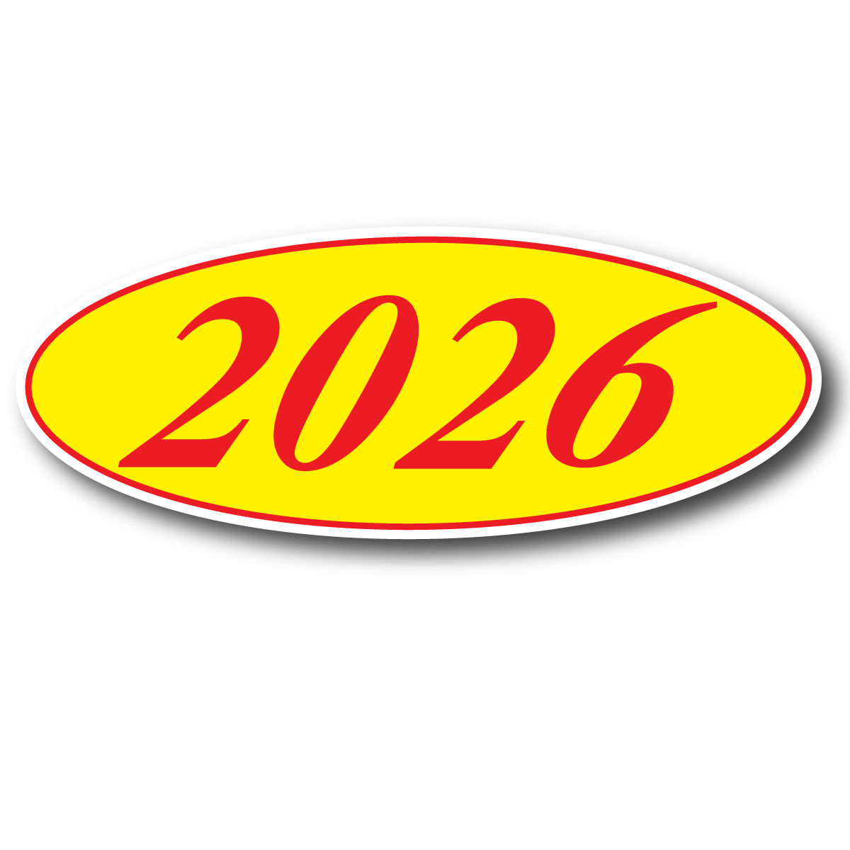 Red & Yellow Oval Year Model {EZ198-R}