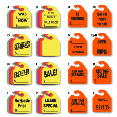 Large Rearview Mirror Tags {EZ203}