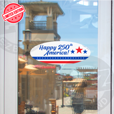 250 America Oval Decals