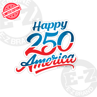 Happy 250 America Die Cut Decals