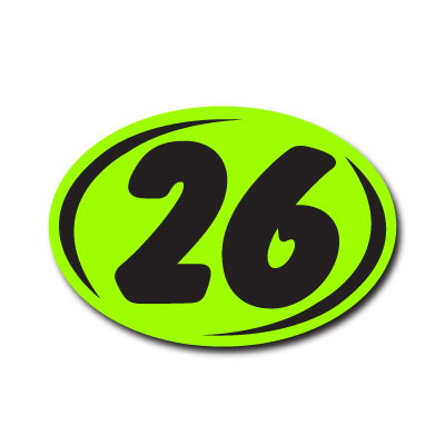 Bold Year Model Signs Black and Chartreuse {EZ226-C}