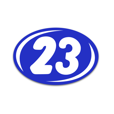 Bold Year Model Signs White and Blue {EZ226-WB}