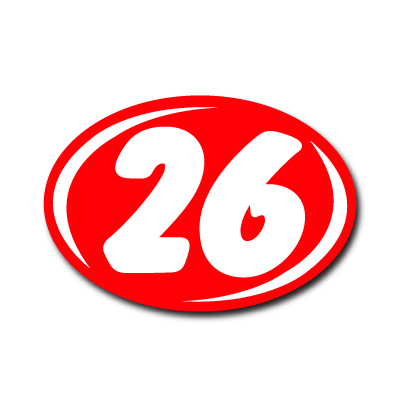 Bold Year Model Signs White and Red {EZ226-WR}